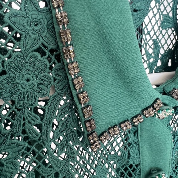 Self Portrait Green Dress size US 4 - Picture 7 of 11